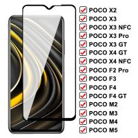 กระจกกันความร้อนอย่างเต็มที่9d สำหรับ Xiaomi Poco X4 X3 M5 F2 Nfc Pro F3 M3หน้าจอ Poco M5s M2ป้องกัน X2 F4 Gt M4