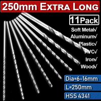 Twist Drill Bits HSS Extra Long High Speed Steel For Metal Drilling 6mm-16mm 6/7/8/9/10/11/12/13/14/15/16mm Extra Long Drill Bit Exterior Mirrors