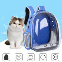 New High Quality Breathable Transparent PVC Oxford Capsule Cat Puppy Travel Space Backpack Carrier Bag