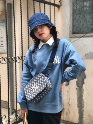 MLBˉ Official NY Korean ML trend classic Messenger bag explosion style new trendy brand men and women fashion presbyopic denim NY mother-in-law bag
