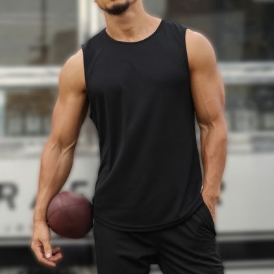 ：“{—— Men Sports Bodybuilding Tank Tops Quick Dry Vest Gym Running Breathable Sleeveless Shirts Training Fitness Underwear Shirt
