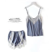 cabbage ชุดนอนกางเกงขาสั้นสีพื้นสำหรับผู้หญิง Top Shorts M-2XL