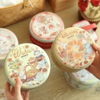 New Hand-Painted Illustration Rabbit Tin Box for Jewelry Candy Wedding Favor Metal Cookie Box Decorative Storage Boxes Gift Home Storage Boxes