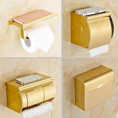 Bathroom paper holder stainless steel phone holder with bathroom phone gold towel holder toilet paper holder tissue box