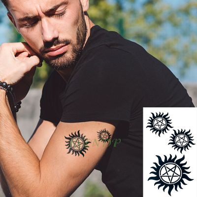 hot！【DT】►☇  Temporary Sticker Supernatural Fake Tatto Flash Tatoo Tatouage Wrist Foot Hand Men