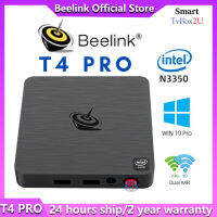 Beelink T4โปรมินิพีซี Windows วินโดวส์ Intel N3350 10กิกะไบต์แรม4กิกะไบต์64กิกะไบต์คอมพิวเตอร์ขนาดเล็ก EMMc มินิเดสก์ท็อปแล็ปท็อปขนาดเล็กรับประกันซีพียูขนาดเล็ก