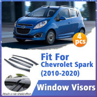 หน้าต่าง Visor ยามสำหรับเชฟโรเลต Spark 2010-2020 Vent ปกตัดกันสาดที่พักพิงป้องกันอาทิตย์ฝน D Eflector อุปกรณ์รถยนต์