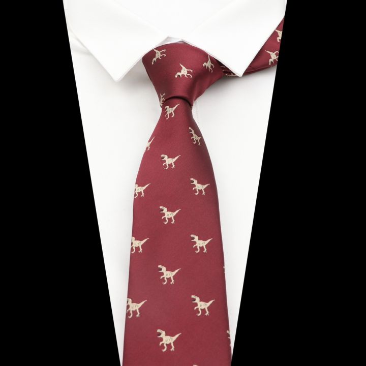 new-men-39-s-casual-ties-dinosaur-insect-pet-pattern-navy-wine-red-polyester-jacquard-ties-6cm-slim-daily-wear-wedding-accessories