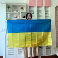 ✼✽ Free shipping NEW Ukraine National flag 90x150cm Hanging Polyester blue yellow ua ukr Ukraine flag For Decoration