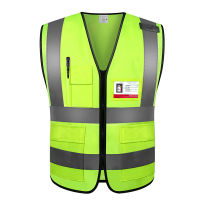 Reflective Safe Site Vest Traffic Yellow Vest Overalls Engineering Construction Breathable Clothing Fluorescent-Colored Shirt Printing