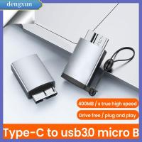 DENGXUN ขั้วต่อ HDD อะลูมินัมอัลลอยตัวแปลง USB C ไปยัง USB 3.0 Micro B ประเภท C OTG อะแดปเตอร์หญิงกับชาย