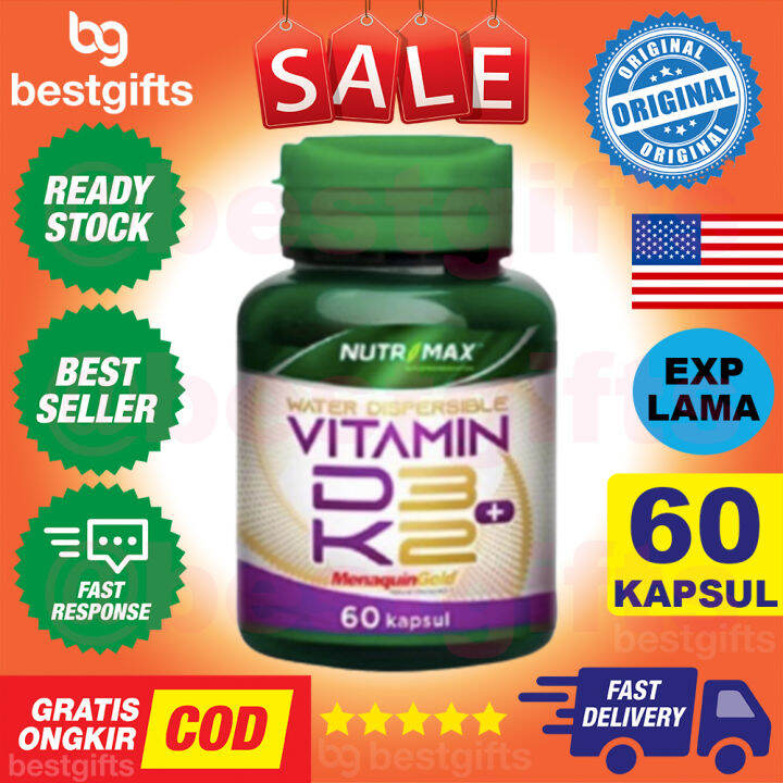 NUTRIMAX VITAMIN D3 + K2 VIT D 400 IU K2 40 MCG TULANG GIGI GUSI IMUNITAS DAYA TAHAN TUBUH 60