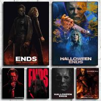 Fear Movie Halloween Ends 2022โปสเตอร์ภาพวาดผ้าใบพิมพ์และโปสเตอร์-Modern Wall Art สำหรับห้องนั่งเล่นตกแต่งบ้าน Aesthetic-เหมาะสำหรับแฟนสยองขวัญ