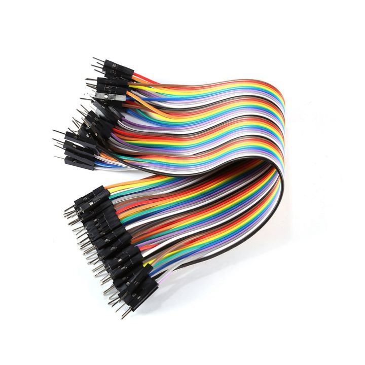 20cm Colorful Jumper Wires 40pin Male to Male Dupont Detachable Flexible Ribbon  Cable for Breadboard