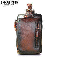 สมาร์ทKingใหม่กระเป๋าคาดเอวสำหรับชายหนังCrazy Horse Retro Casualกระเป๋าใส่เหรียญMulti-Functionแฟชั่นกระเป๋าโทรศัพท์