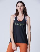 Jenim Neon Tank Black เสื้อกล้ามคลุมสปอร์ตบรา เสื้อกล้ามคลุมสำหรับบราออกกำลังกาย ดีเทลเว้าด้านหลัง