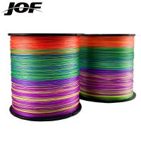 JOF 4สายถัก4X 100เมตร10สีทั้งหมดสำหรับเอ็นตกปลา10-80ปอนด์สายม้วนเชือกประมงสำหรับการตกปลาในทะเลน้ำเค็ม