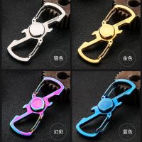 Mini Multifunctional Fingertip Gyro Keychain Finger-to-Finger Spiral Bottle Opener Climbing Toy Anxiety Relief Spinner Toy Gift