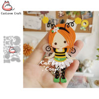 Catlove Girl Bee Animal Metal Cutting Dies Scrapbooking Mold Stencil Die Cuts Card Making DIY Craft Embossing New Die For 2021