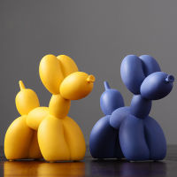 Nordic Creative Cute Resin Balloon Dog Statue Home Decor Animal Figurine Ornaments Living Room Bedroom TV Cabinet Decoration