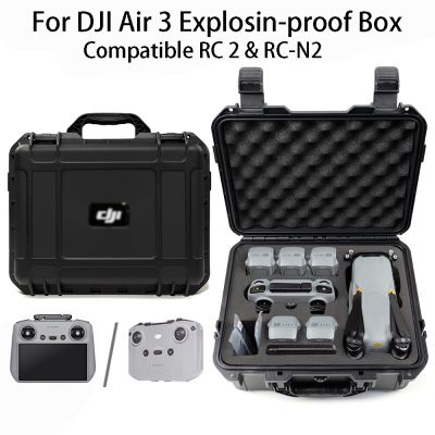 กล่องเก็บอุปกรณ์เสริม กันระเบิด สีดํา สําหรับ DJI Air 3 DJI Air 3 RC2 RC-N2