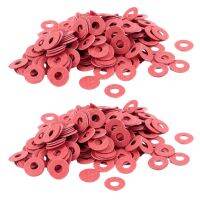 800 Pcs 3X8X0.7mm Insulated Fiber Insulating Washers Spacers Red