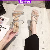 CODiy085671 Womens Sandals High Heel Slippers Korean Fashion Square Toe Block Shoes Ready Stock