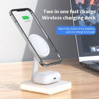 ZZOOI 15W Magnetic Wireless Charger Stand Dock For iPhone 13 12 Pro Max Mini Apple Airpods PD QC3.0 USB Fast Charging Station