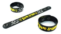 Demi Lovato ริสแบนด์ วงดนตรี wristband ร็อค อีโม เดธ แทรส เมทัล ป๊อป เกาหลี สินค้าส่งต่างประเทศ ปรับขนาดข้อมือได้สองขนาด พร้อมส่งทุกเส้น DLO161NNN