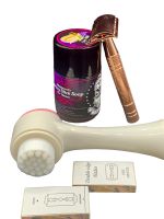 Womens Safety Shaving Set - Soap Stick, Rose Gold Razor and Lather Brush