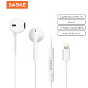 Tai nghe nhét tai BASIKE MT32 jack 3.5mm iphone type c , loa 14mm