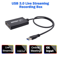 USB 3.0 to HDMI สามารถบันทึกวิดีโอและเสียงจากอุปกรณ์ต่างๆได้ 1080P/60FPS HD Video Professional HD วิดีโอเกมจับภาพ USB 3.0ชาย HDMI หญิงสดสตรีมมิ่ง Dongle Video C