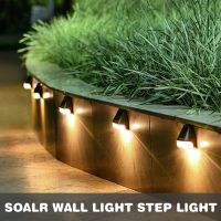 Solar Wall Light Outdoor Rainproof Courtyard Garden Fence Decor Stair Step Light For Pathway Patio Night Lighting Lamp