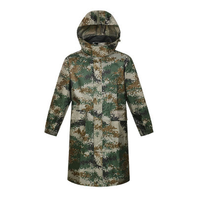【cw】 Manufacturer Camouflage Raincoat Outdoor Special Training Long Flood Control Poncho Emergency Rescue King-Size Coat Raincoat Wholesale