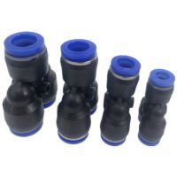 5Pcs "Y" ตัวเชื่อมต่อนิวเมติก Tee Union Push In Fitting สำหรับ Air Joint OD 4 6 8 10 12MM