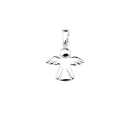 Smooth angel shaped silver pendant/จี้เงินรูปนางฟ้าเรียบ