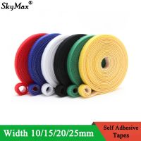 【CW】 5 Meters 10/15/20/25mm  Adhesive Tape Reusable Cable Tie Wire Straps Accessories