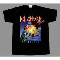 แฟชั่น TEE Design TOP TEE สำหรับผู้ชาย Def Leppard-pyromania เสื้อยืดคอกลมยอดนิยม