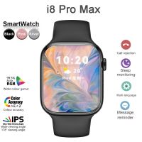 「Dark blue watch」ใหม่ I8 Pro Max S Mart W Atch บลูทูธโทรผู้ชายกีฬา Fintess S Martband ผู้หญิงที่กำหนดเองดูใบหน้าซีรีส์8ดูสมาร์ท PK I7 Pro Max