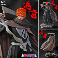 Figure ฟิกเกอร์ Monkey D Studio จากการ์ตูนเรื่อง Bleach บลีช บีท เทพมรณะ Kurosaki Ichigo คุโรซากิ อิจิโกะ 1/6 สูง 35 cm ชุดกิโมโน งานปั้น Kimono Resin Statue โมเดล การ์ตูน Complete Figure Model Cartoon Anime Hobby Manga Gift อนิเมะ มังงะ ของขวัญ ตุ๊กตา