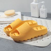 Summer Non-slip Bathroom Slippers Thick Sole Slippers Hollow Out Indoor Shoes EVA Soft Sole Sandal Beach Shoes Female Footwear