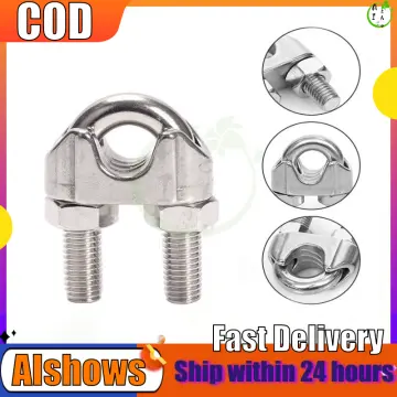 Stainless Steel Wire Rope Clip Tie Grip 4mm-14mm Cable Clamp U Bolts  Fastener