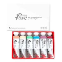 phc8 ชุดระบายสี สีน้ำ สีโปสเตอร์ อย่างดี ShinHan PWC 6Tube SET (TINT A) (S1215154-0006) / เซ็ตสีน้ำเกรด Premium Artist ขนาด 15ml 6 สี TINT A ShinHan ประเทศเกาหลี สีฝุ่น สีเทียน สีชอล์ค