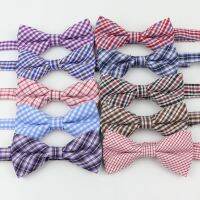 Plaid Kids Bowtie Cotton Polyester Children Bowties Baby Kid Classical Pet Dog Cat Striped Butterfly Child Dot Bow Tie Boys Clothing