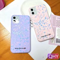 Qhy - เคสซิลิโคน ลายจุด เรียบง่าย สีชมพู สีฟ้า สีม่วง สําหรับ iphone cases 14 13 12 7 8 SE 2020 Plus 11 x xs pro Max