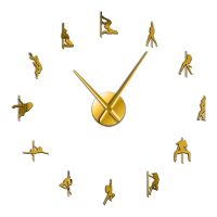 3D Frameless Wall Clock Stickers DIY Wall Decoration Dance Wall Clock for Bedroom Living Room Home Decor