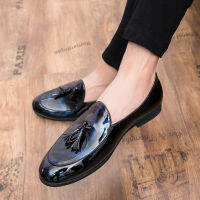 Mocasines กระจก Face Mens รองเท้าผู้ชายธุรกิจขับรถรองเท้า Handmade พู่ Loafers Chaussure Party Flats Mens Shoes