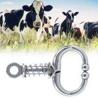 5810PCS สแตนเลสสตีลวัวแหวนจมูกล็อคอัตโนมัติ Bovine Traction Clasp โลหะ Rust Proof ปศุสัตว์คลิปจมูก Smooth