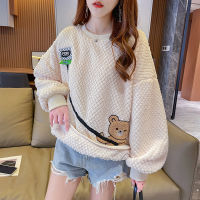 MYS Store Unique Winter Fleece Coat Double Sided Fleece Round Neck Sweater