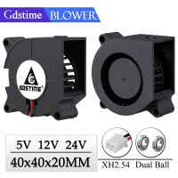 ஐ❈✶ Gdstime DC 5V 12V 24V 40mmx20mm 40mm Axial Dual Ball Bearing Blower Fan 40x20mm 4cm Mini 3D Printer Turbo Blower Cooling Fan